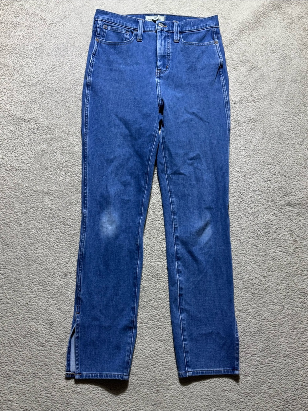 Madewell Jeans Womens 26 Blue Denim Ankle Slit 11" Roadtripper High Rise 27x27
